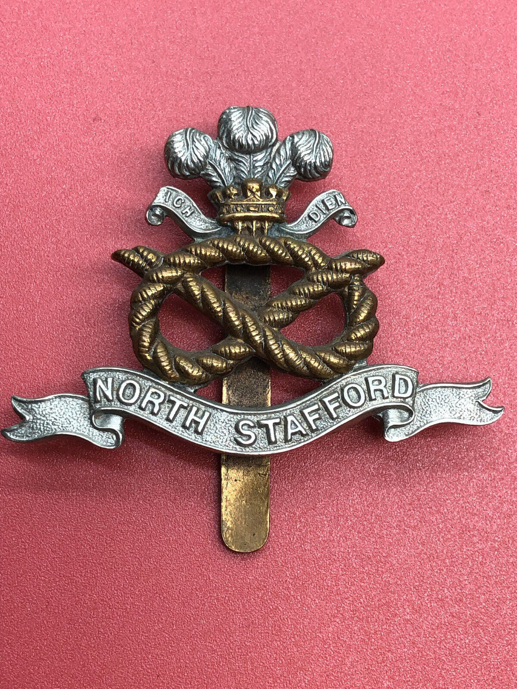 Original WW2 British Army North Staffordshire Regiment Cap Badge