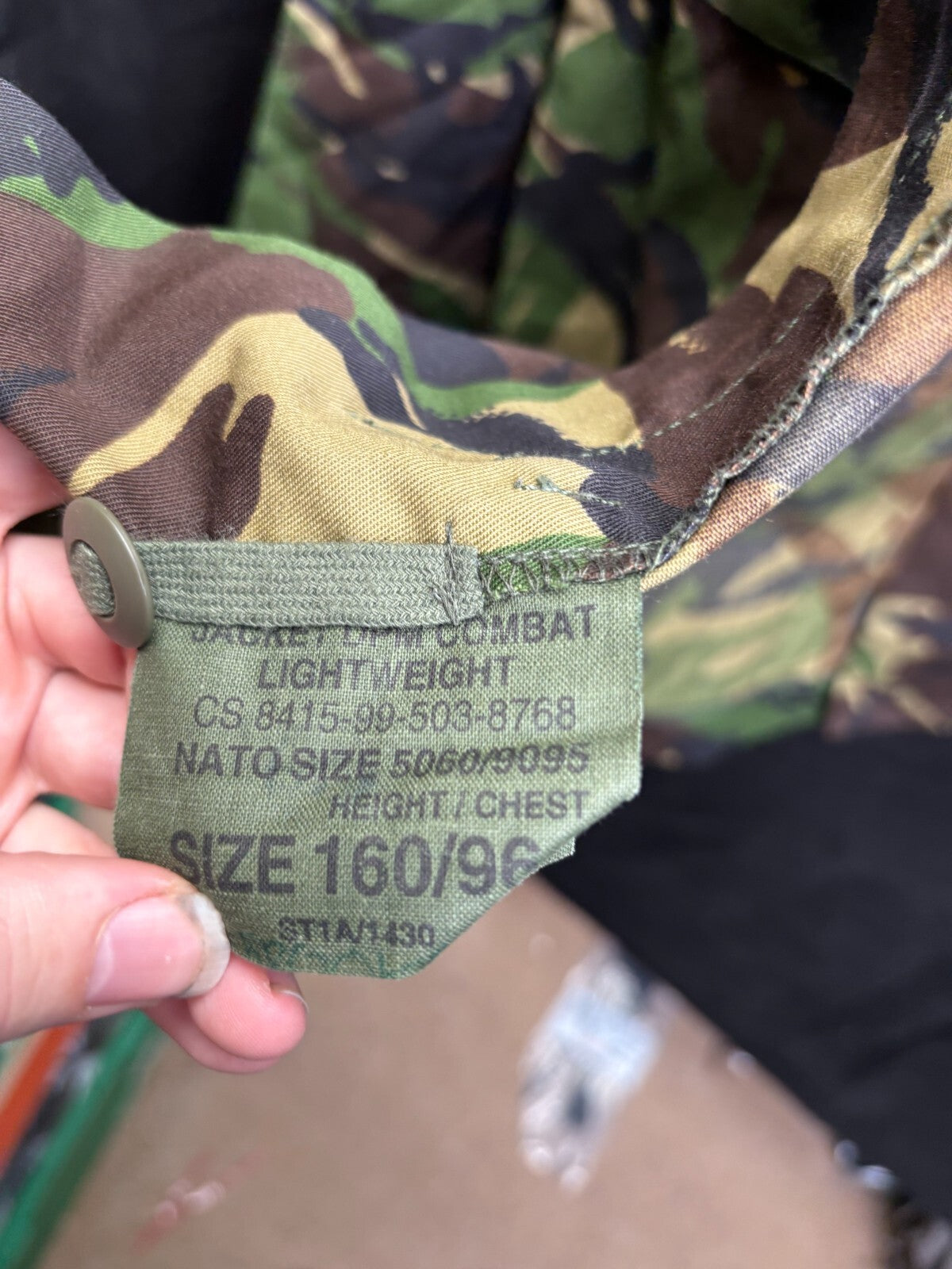 Surplus British Army DPM Camouflaged Jacket Combat Lightweight - Size 160/196 - The Militaria Shop