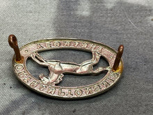 Load image into Gallery viewer, Original WW1 / WW2 British Army Northamptonshire Yeomanry Regiment Cap Badge
