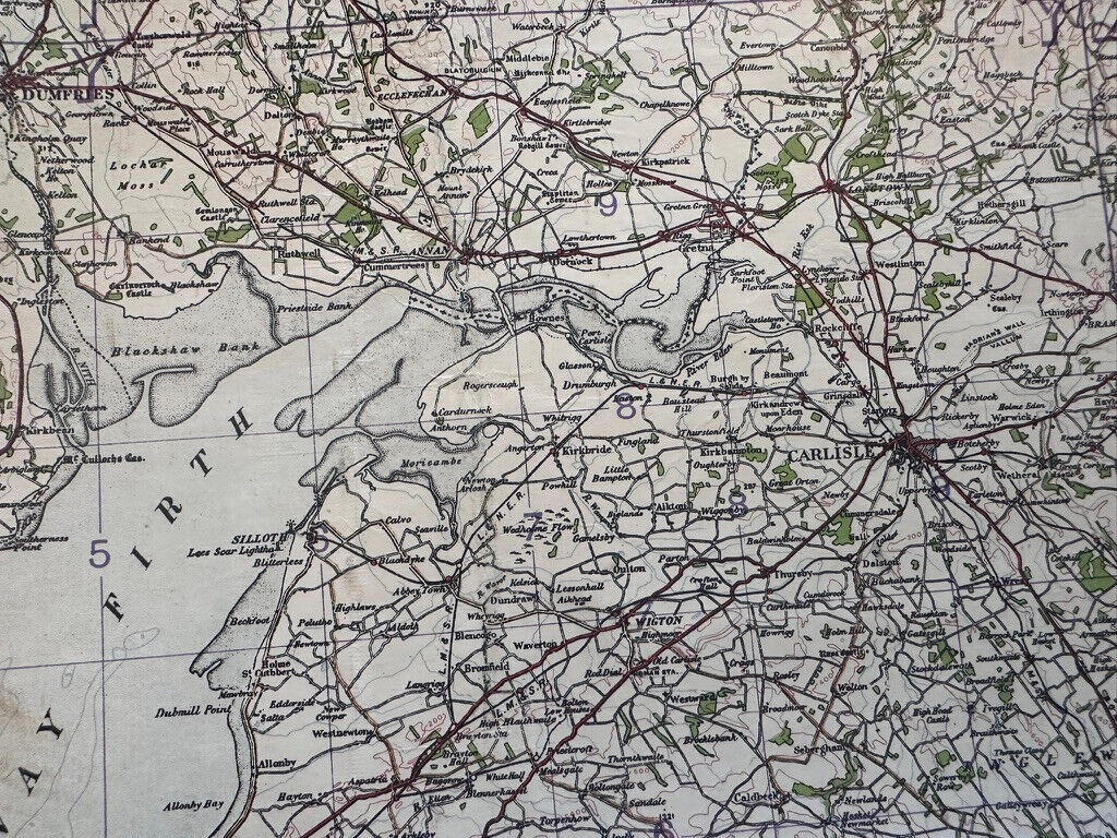 Original WW2 British Army GSGS OS Map of Scotland - South West - The Militaria Shop