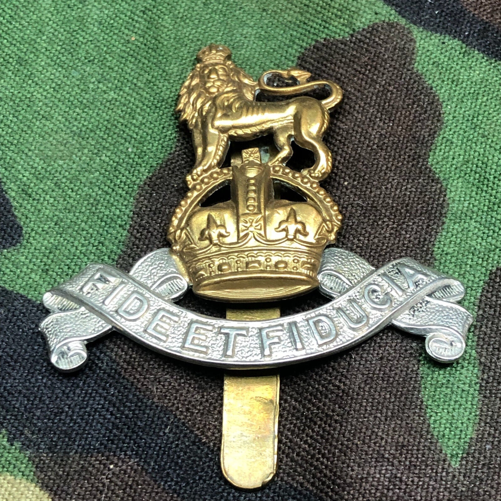 Original WW2 British Army Royal Army Pay Corps Cap Badge - Kings Crown - The Militaria Shop
