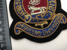 Load image into Gallery viewer, British Army Bullion Embroidered Blazer Badge - The Queen&#39;s Own Hussars
