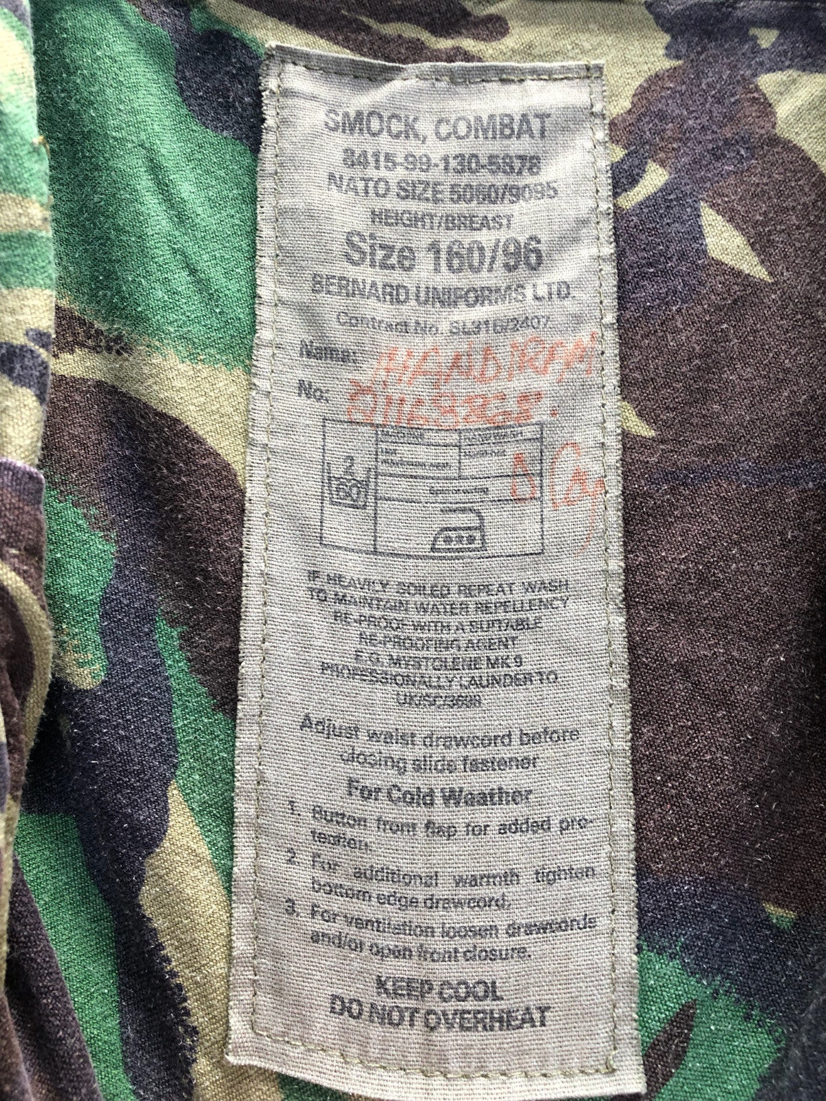 Genuine British Army Surplus Jungle DPM Combat Smock - Size 160/96 - The Militaria Shop