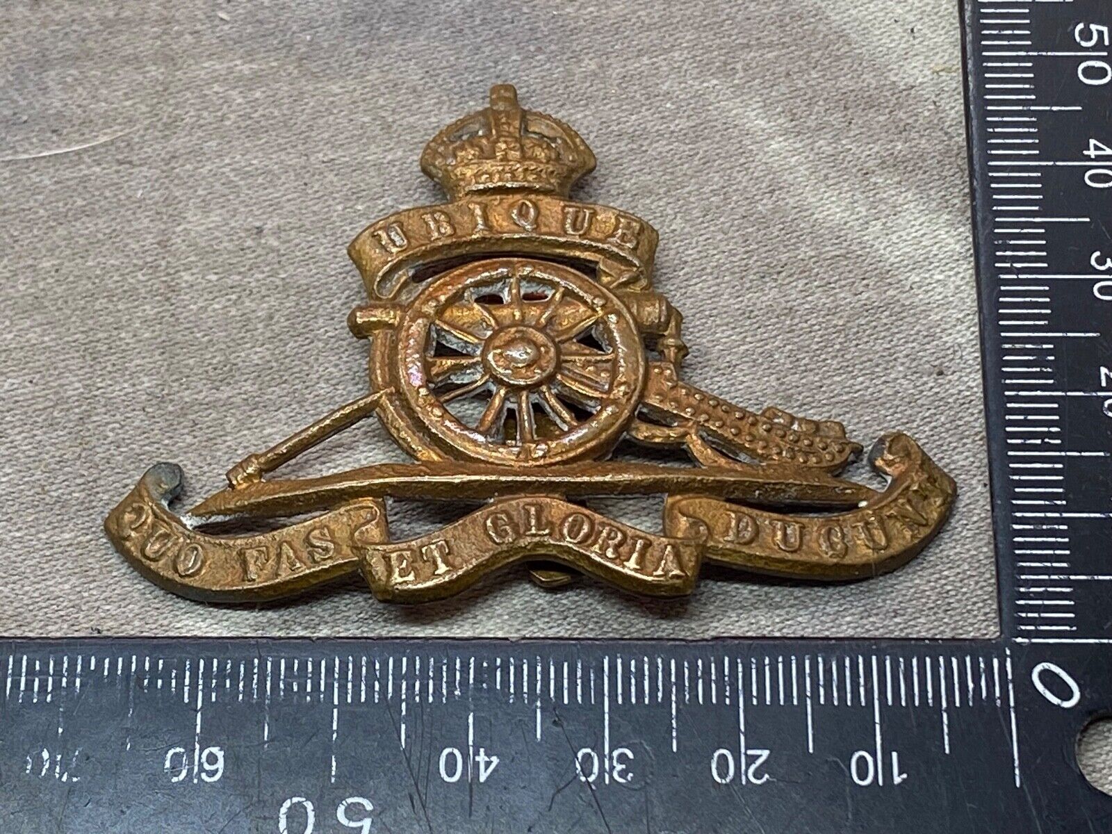 Original WW1 / WW2 British Army Royal Artillery Cap Badge – The ...