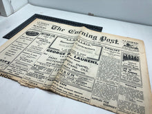 Lade das Bild in den Galerie-Viewer, Originales britisches Zeitungstrikot aus dem 2. Weltkrieg zur Besetzung der Kanalinseln – Oktober 1940 
