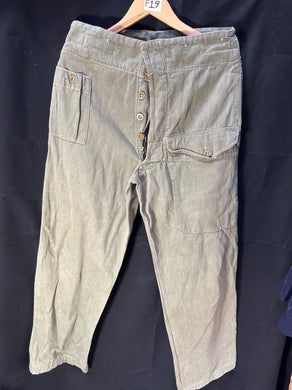 Original British Army / Home Guard Denim Battledress Trousers - 33