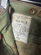 Load image into Gallery viewer, Original British Army Battledress Trousers - 32&quot; Waist - 30.5&quot; Inside Leg
