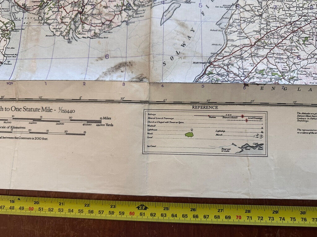 Original WW2 British Army GSGS OS Map of Scotland - South West - The Militaria Shop