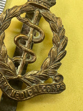 Load image into Gallery viewer, Original WW1 / WW2 British Army RAMC Royal Army Medical Corps Cap Badge KC
