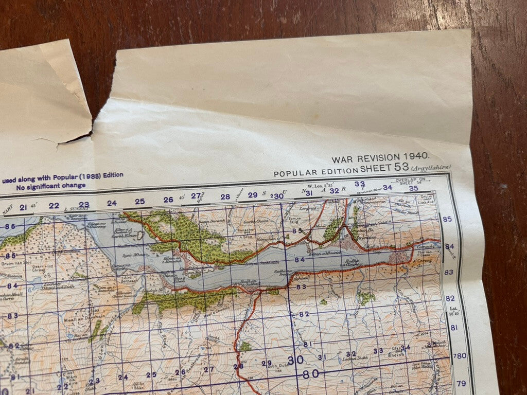 Original WW2 British Army GSGS Map of Scotland - Sound of Mull - The Militaria Shop