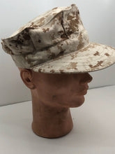 Load image into Gallery viewer, Genuine US Marine Corps USMC Desert Peaked Garrison Cap - Size Small
