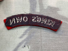 Load image into Gallery viewer, WW2 British Army - King&#39;s Own Regiment Shoulder Title
