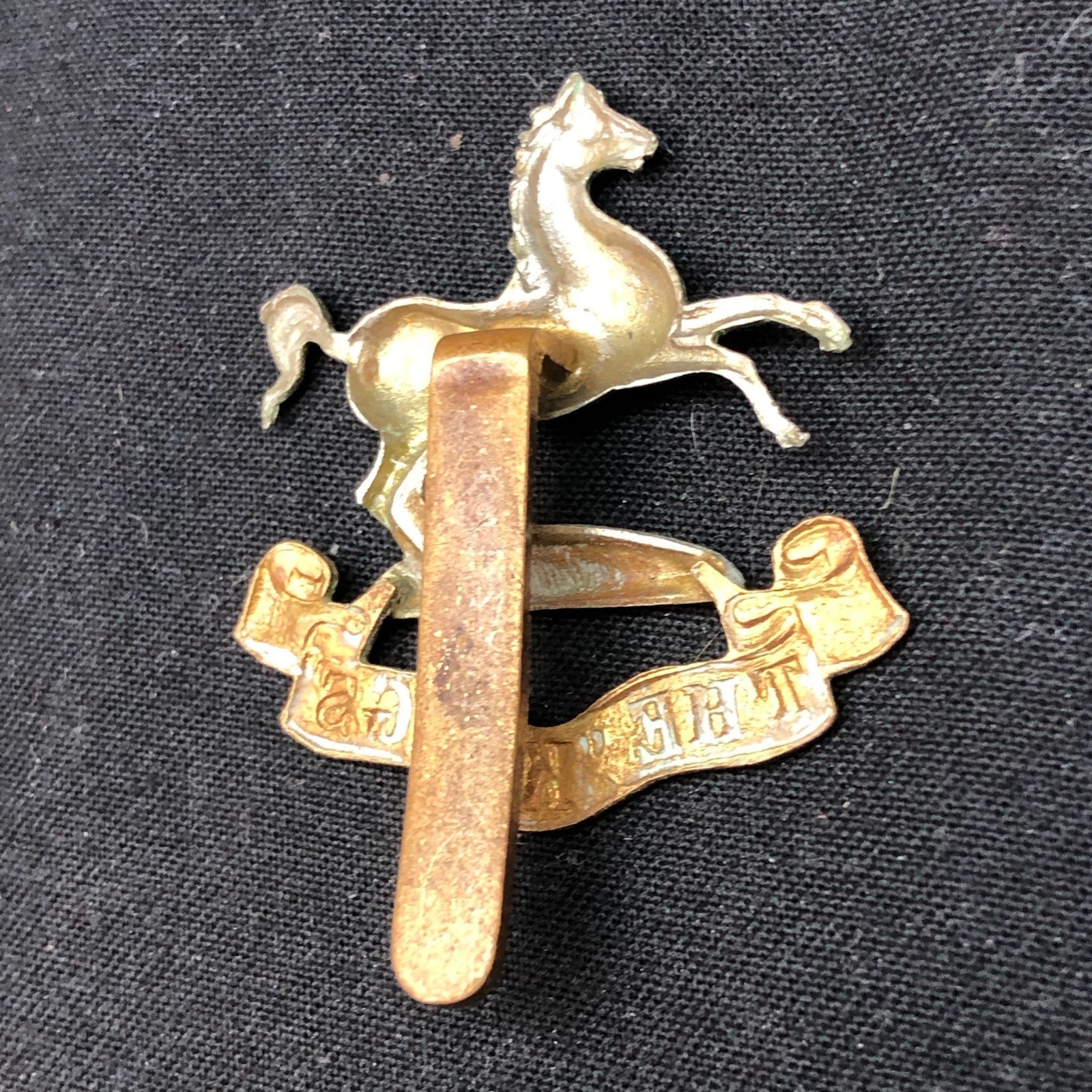 Genuine WW2 British Army Brass Cap Badge - King's Regiment (Liverpool) - The Militaria Shop