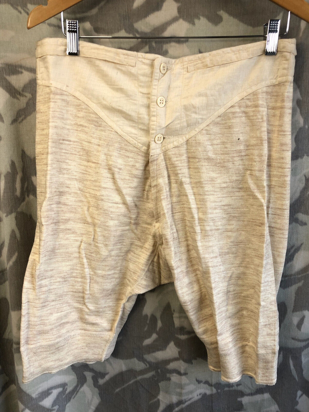 Original WW2 British Army Officers Long Johns / Shorts 1944 Dated 34