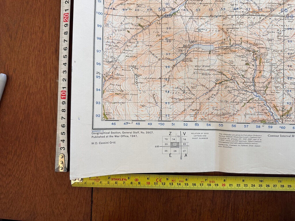 Original WW2 British Army GSGS OS Map of England & Wales - Ripon & Northallerton - The Militaria Shop