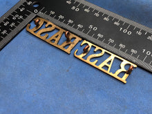 Load image into Gallery viewer, Original Pair of WW2 Brass British Army Shoulder Titles RASC Army Service Corps
