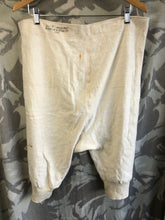 Load image into Gallery viewer, Original WW2 British Army Officers Long Johns / Shorts 1943 Dated 42&quot; Waist
