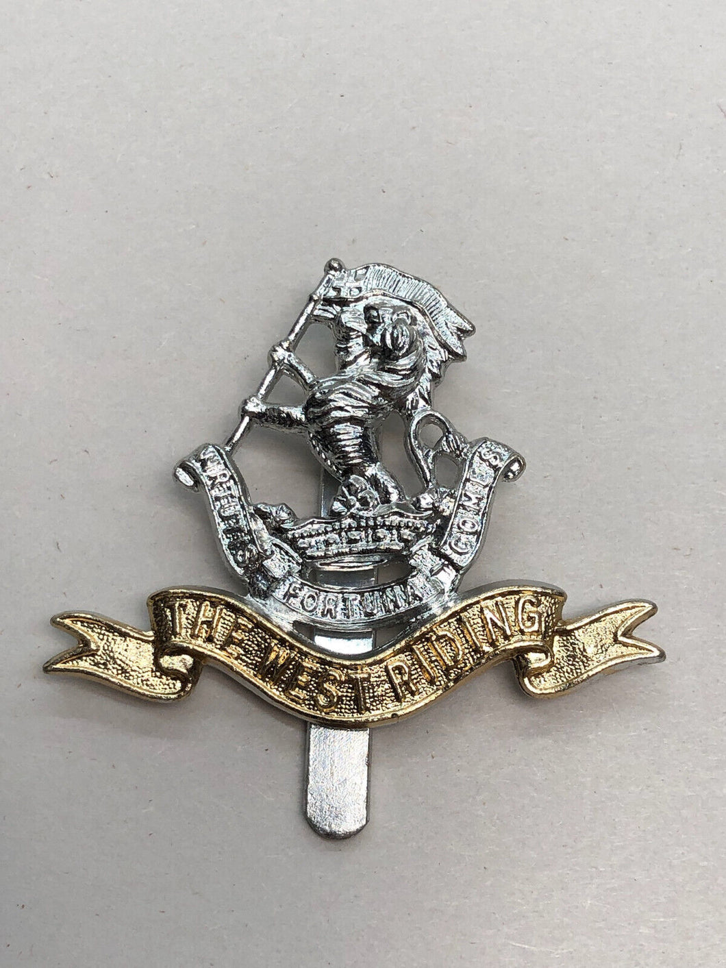 Genuine British Army Cap Badge - Duke of Wellington's Regiment - The West Riding