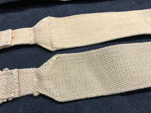 Load image into Gallery viewer, Original WW2 British Army 37 Pattern Khaki L-Straps Webbing - Wartime Dated
