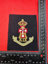 Load image into Gallery viewer, British Army Bullion Embroidered Blazer Badge - The Green Howards - King&#39;s Crown
