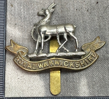 Load image into Gallery viewer, Original WW2 British Army Cap Badge - Royal Warwickshire Regiment
