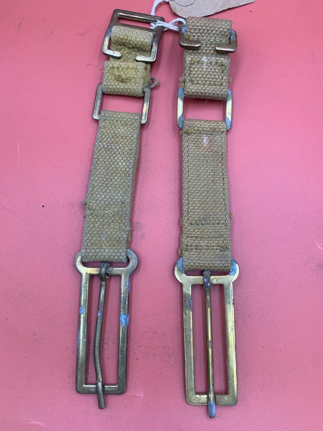 Original WW2 British Army 37 Pattern Webbing Brace Adaptors Pair