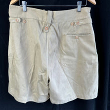 Load image into Gallery viewer, Original WW2 British Army Tropical KD Bush Shorts - 34&quot; Waist - Named
