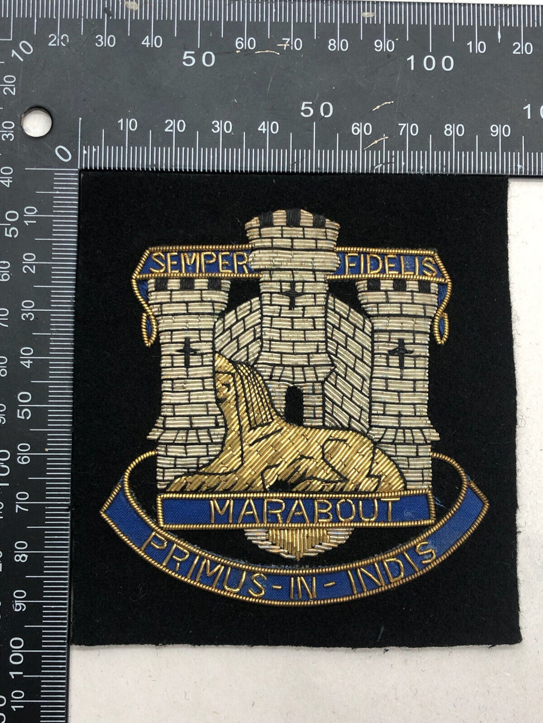 British Army Bullion Embroidered Blazer Badge - Dorset & Devonshire Regiment