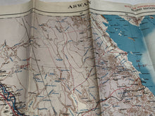 Load image into Gallery viewer, Original WW2 British Army / RAF Map Showing RAF Bases - Aswan Egypt
