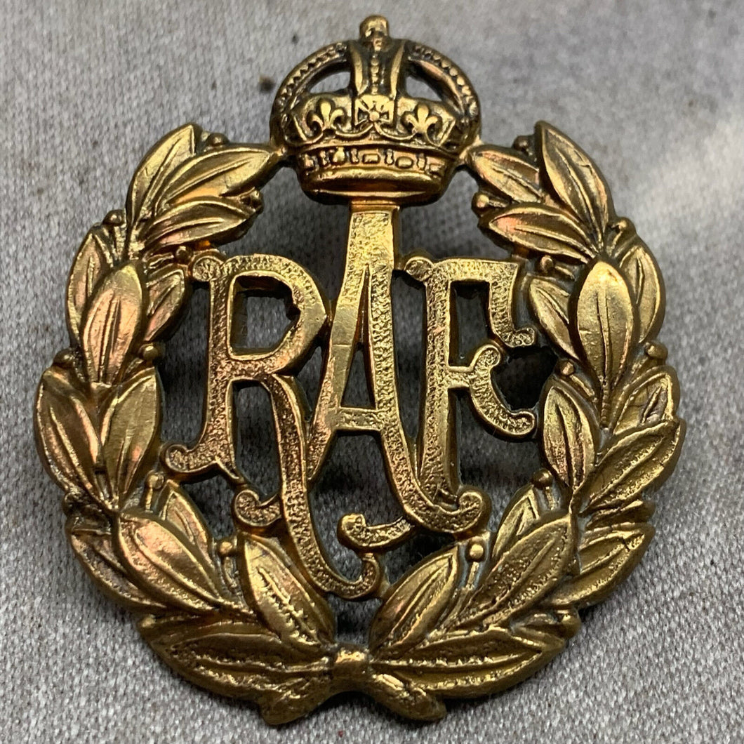 Original WW2 British Royal Air Force RAF Cap Badge