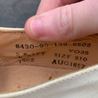 Genuine British Army Summer White Dress Shoes - Size 210 - Approx UK 2.5 - The Militaria Shop
