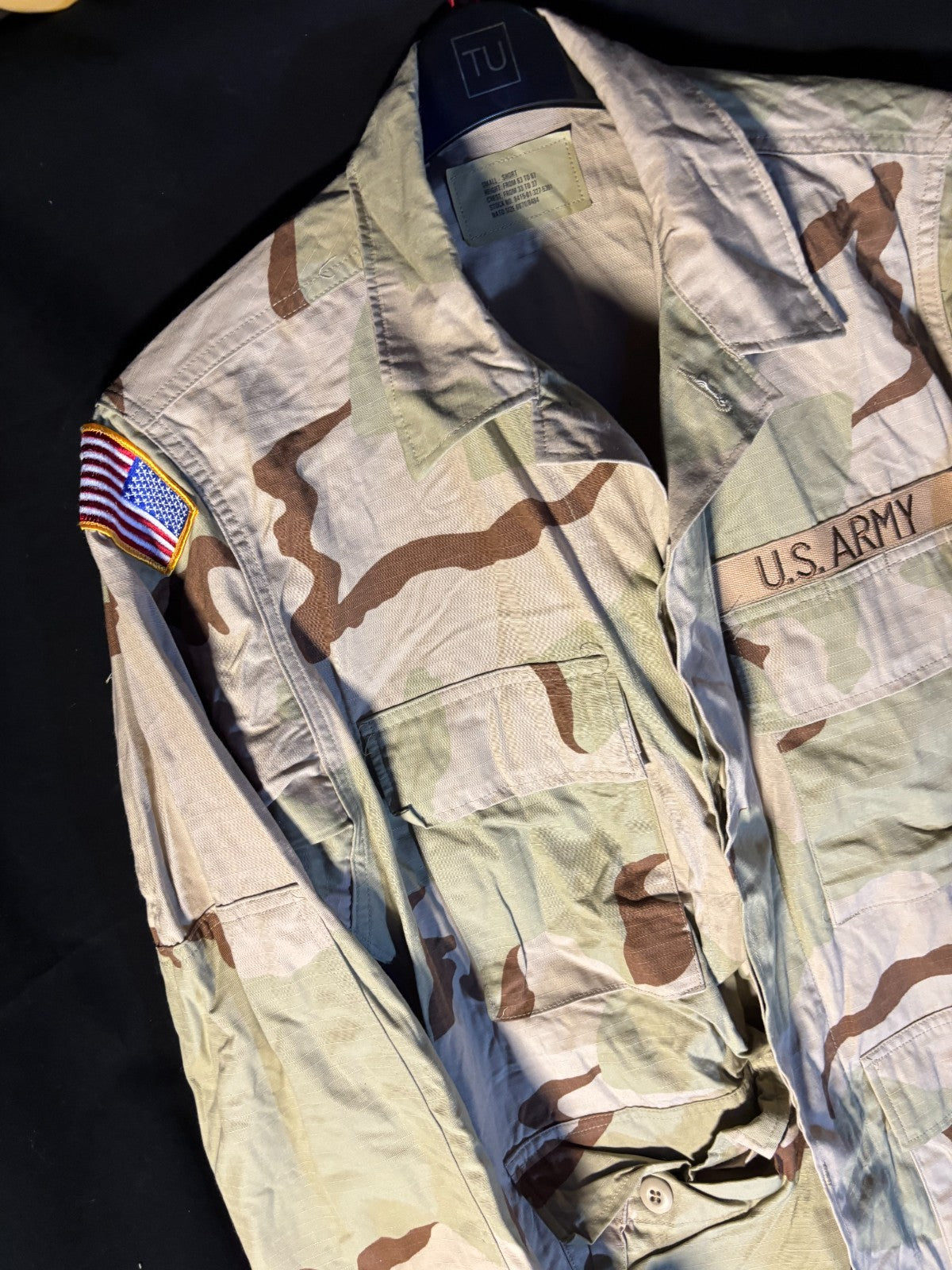 Gulf War US Army DCU Camouflaged Combat Field Coat/Jacket - Small/Short - The Militaria Shop