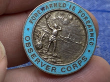 Load image into Gallery viewer, Original WW2 British Royal Observer Corps Lapel Badge - Maker Marked
