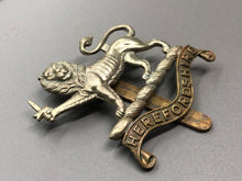 Load image into Gallery viewer, Original WW2 British Army Herefordshire Regiment Cap Badge
