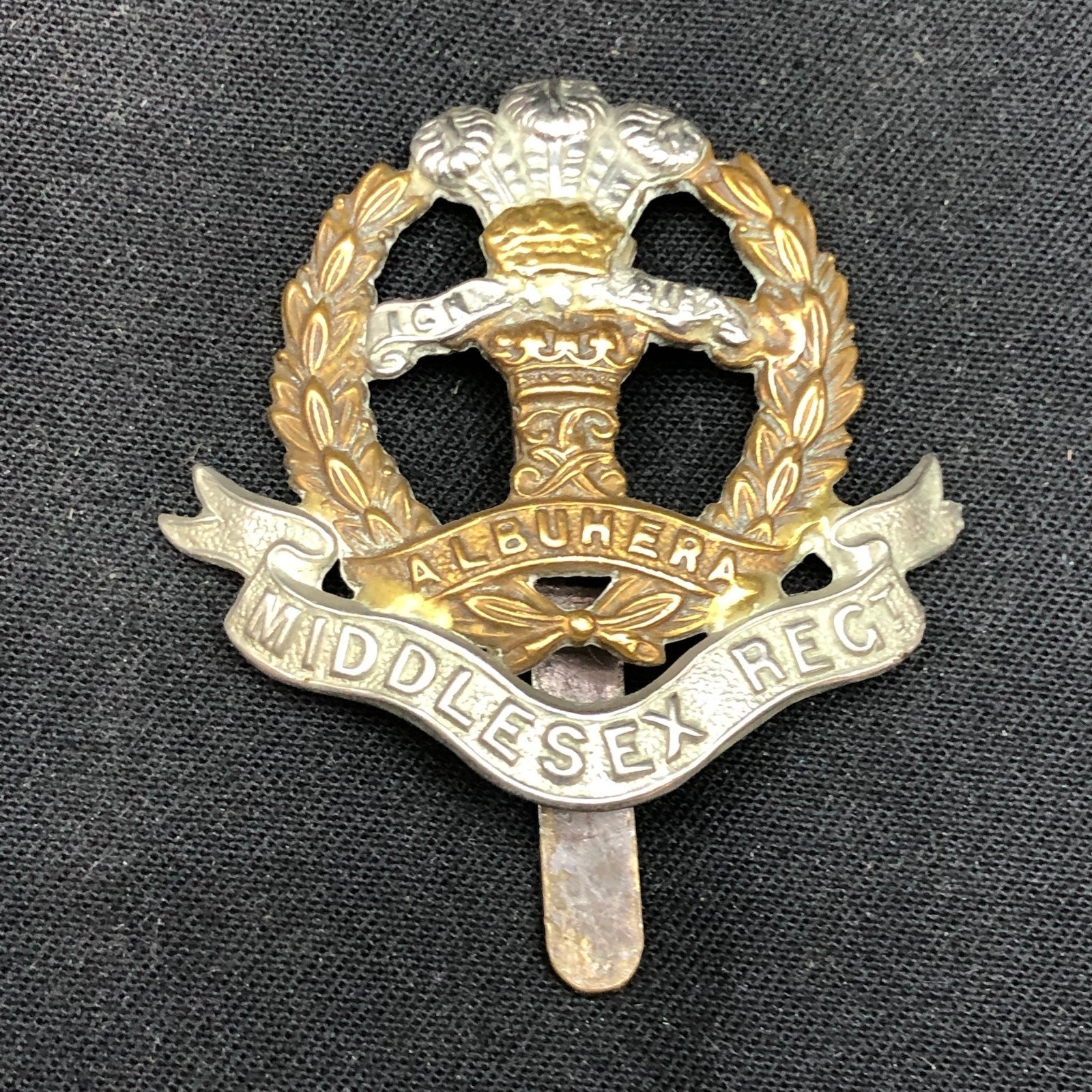 Original WW1 British Army Cap Badge - Middlesex Regiment - The Militaria Shop