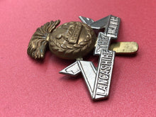 Load image into Gallery viewer, Original WW2 British Army Cap Badge - The Lancashire Fusiliers
