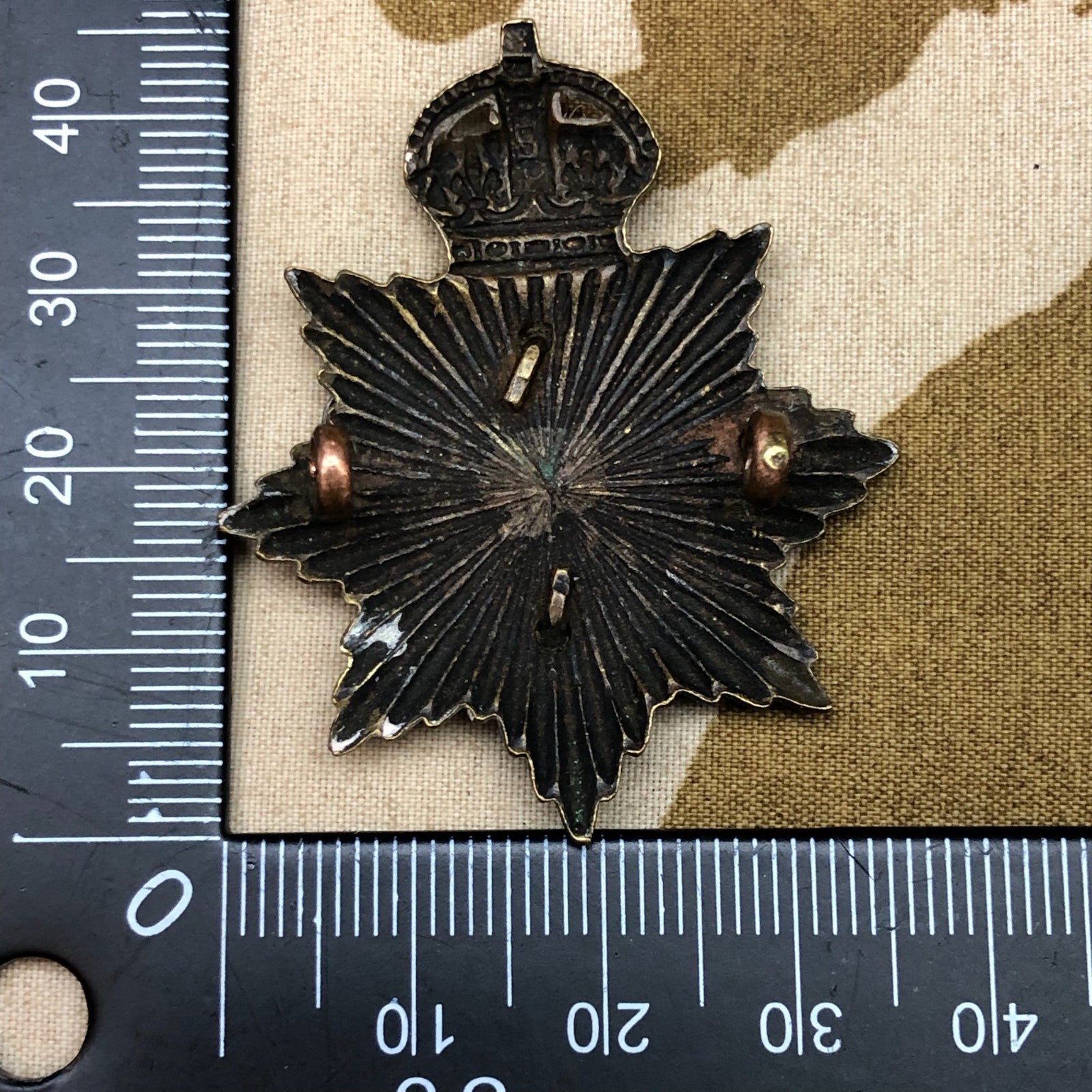 Original WW1 British Army Officers Army Service Corps ASC Cap Badge - The Militaria Shop
