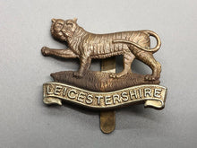 Load image into Gallery viewer, Original WW2 British Army Leicestershire Regiment Cap Badge
