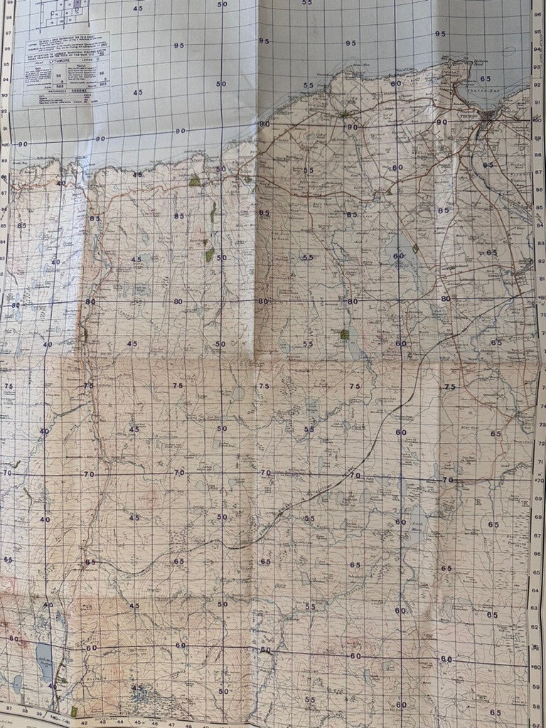 Original WW2 British Army GSGS Map of Scotland - Thurso & Reay - The Militaria Shop