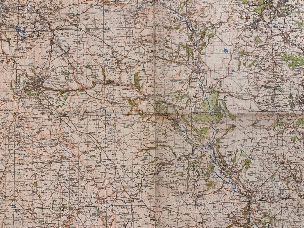 Original WW2 British Army GSGS OS Map of England - Buxton & Matlock - The Militaria Shop