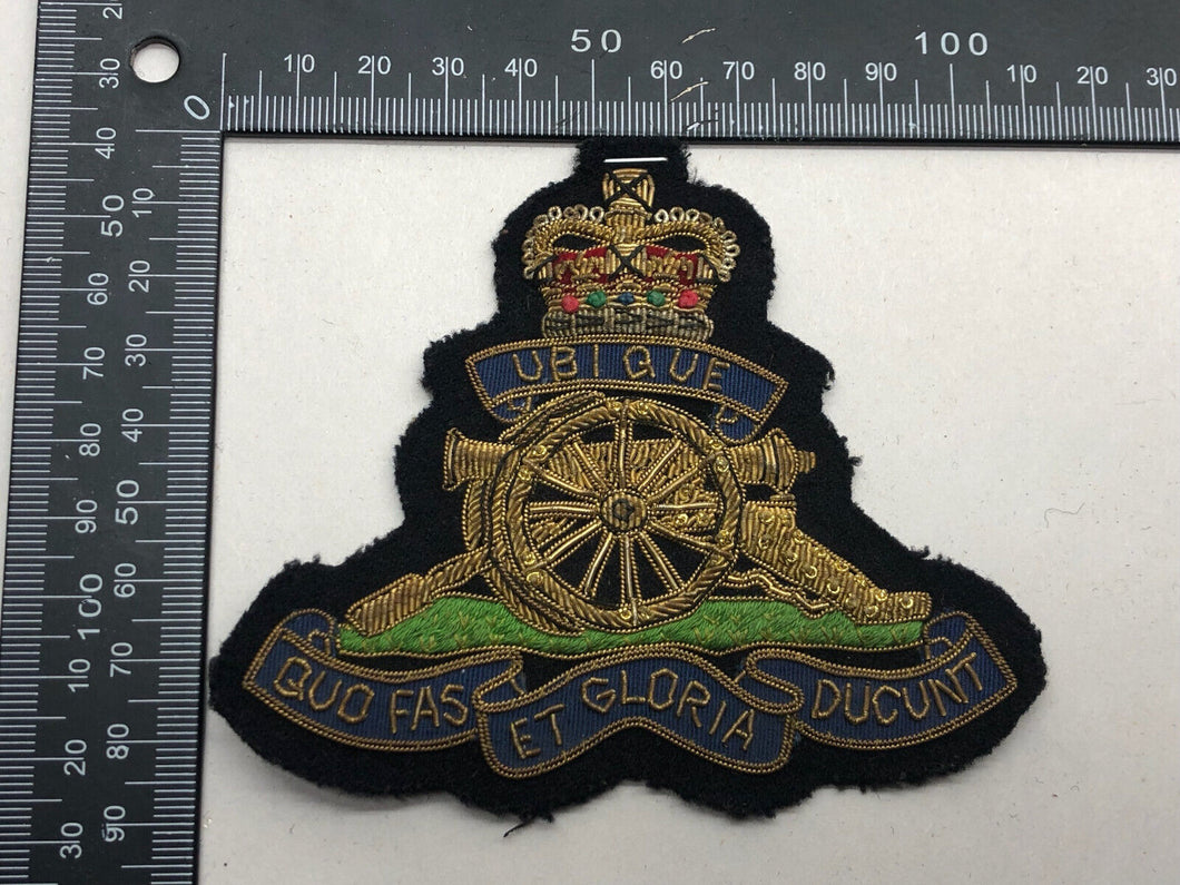 British Army Bullion Embroidered Blazer Badge - Royal Artillery