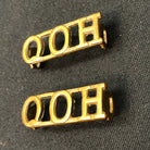 Original WW1/WW2 British Army Queen's Own Hussars Q.O.H Shoulder Title Set - The Militaria Shop