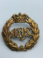 Load image into Gallery viewer, Victorian Crown British Army 2nd Dragoon Guards (The Bays) Cap Badge
