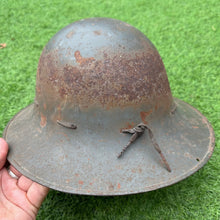 Load image into Gallery viewer, Original WW2 British Home Front Civillian Zuckerman Helmet &amp; Liner - 1941 Dated
