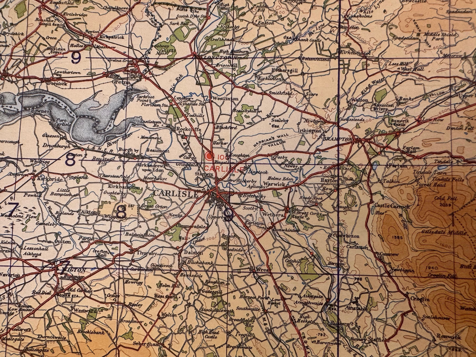 Original WW2 British Army RAF Navy Base Map of England - South West - Cornwall - The Militaria Shop