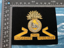 Load image into Gallery viewer, British Army Bullion Embroidered Blazer Badge - The Lancashire Fusiliers Regimen
