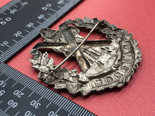 Load image into Gallery viewer, Original WW1 British Cameron Highlanders Sweetheart Brooched Cap Badge
