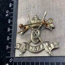 Load image into Gallery viewer, Original WW2 British Army 9th Queen&#39;s Royal Lancers Cap Badge
