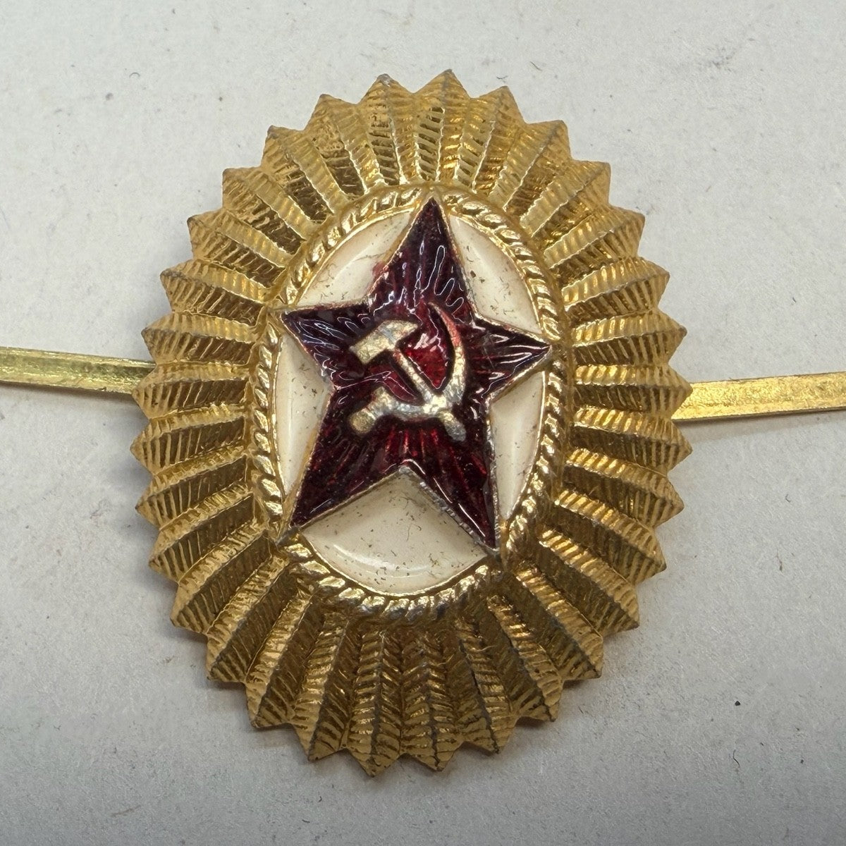 Genuine Soviet Officers Cap Russian Army Ushanka Hat Pin Badge Uniform ...