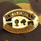 Original WW1 British Army Red Cross Shoulder Title - Shropshire - The Militaria Shop
